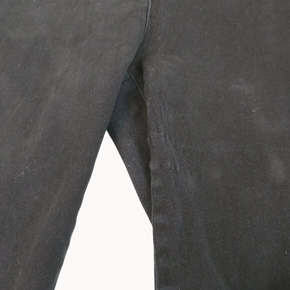 Womens Slim Fit High Waist Plain Solid Black Denim Jeans Goth Emo Judy Blue 1X - Picture 9 of 12